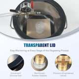 Orion Motor Tech 3.5cfm Vacuum Pump and Chamber Kit, 2 Gallon Vacuum Chamber and 38 Micron Vacuum Pump Epoxy Resin Chamber Kit, 7.6L Vacuum Chamber with Pump for Casting Degassing, Oil Incl. Orion Motor Tech