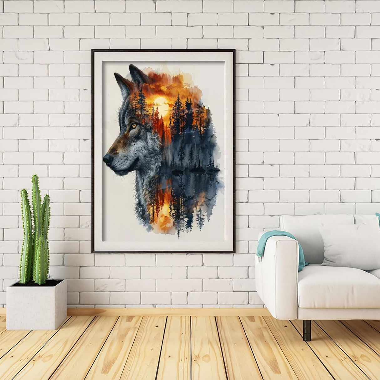 BOHADIY 5D Wolf Diamond Painting Kits for Adults Beginners, Wolf Head Forest Diamond Art Kit,DIY Full Round Drill Diamond Dot Gem Art Kits for Adults,Home Wall Decor 12x16 Inch BOHADIY