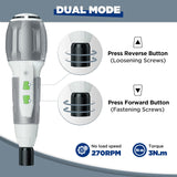 WORKPRO Electric Cordless Screwdriver Set - 4V USB Rechargeable Lithium-ion Battery Screwdriver Kit with LED Light - Small Screwdriver with 7pcs Bits for Home, Office, Apartment - White WORKPRO