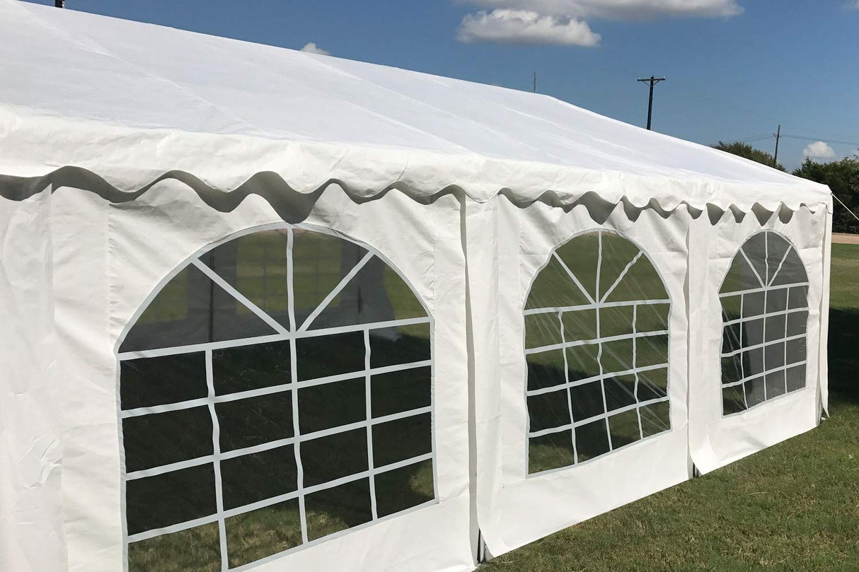 DELTA 20'x20' Budget PE Party Tent Heavy Duty Upgraded Galvanized Wedding Tent Canopy Big Tents Carport Outdoor Event DELTA