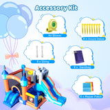 Commercial Bounce House for Big Kids Adult,Heavy Duty PVC 16FT(L) Inflatable Bounce House with Slides & Ball Pit, Ring Toss Game, Basketball Hoop Great for Party Backyard School Event-1100W Blower Tryset