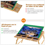 upvercy 3-in-1 Folding & Tilting & High Puzzle Board with 4 Drawers, 1500 Pieces 27.7" H Tall Puzzle Table with Protective Cover for Adults- 34" x 26" Wooden Puzzle Table with Legs upvercy