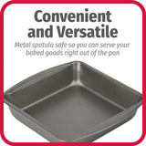 Good Cook 04017 786173391991 8 Inch x 8 Inch Square Cake Pan, 8 x 8 Inch, Grey GoodCook