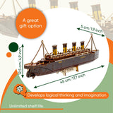 3D Wooden Puzzles – Ship Model Building Kits - Adult Building Sets – 3D Puzzles Adults – 15+ Years Wood Building Kits ALEXES