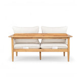 Christopher Knight Home Ordel Acacia Wood Outdoor Loveseat, Wooden Patio Loveseat Sofa, Patio Furniture 2-Seater Sofa with Removable Cushions,Comfy Lounge Sofa Outdoor for 2 People,Beige+Light Teak Christopher Knight Home