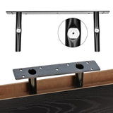 QEEIG Bathroom Shelves Over Toilet - Paper Storage Wall Mounted Farmhouse Decor Decorations Chalkboard Small Floating Shelf 2+1 Set 16 inch, Black (021B) QEEIG