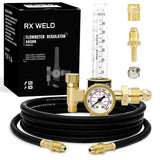 RX WELD Argon Regulator Flowmeter Gas Gauge for Mig Tig Weld with Gas Welding Hose RX WELD