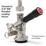 Kegco KC KT85D-L Keg Coupler D System, Black Kegco