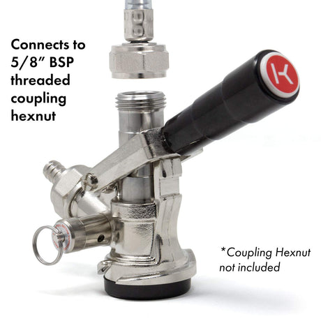Kegco KC KT85D-L Keg Coupler D System, Black Kegco