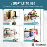 Fencer Wire NSF Commercial Heavy Duty Wire Shelving w/Wheels, Leveling Feet & Liners, Kitchen Storage Shelf, Garage Shelving Storage, Utility Wire Rack Storage Shelves, w/Liner, 60 x 18 x 76 4-Tier Fencer Wire