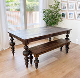 Carolina Leg Co. Massive Modern Chunky Pine Dining Table Legs - Handmade in USA - Set of 4 Wooden Legs with Large Center Ball (6.75 Diameter) - Ideal for Custom Furniture Projects CAROLINA LEG CO.