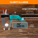 HARDELL Digital Caliper 12 Inch, Stainless Steel Caliper Measuring Tool with Large LCD Screen, Auto-Off Feature, Inch/Millimeter, Electronic Vernier Caliper for DIY, Jewelry, Parts,3D Printing HARDELL