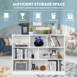 Giantex 8 Cube Bookcase, Freestanding 3-Tier Open Bookshelf, Modern Storage Display Cabinet, Wood Cube Storage Organizer for Living Room, Kid’s Room, White Giantex