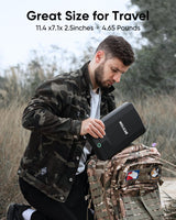 MOLICAR Car Gun Safe, Small Biometric Gun Safe for Handgun, Portable Fingerprint Quick Access Pistol Safe, Gun Lock Box for Car Under Seat Nightstand MOLICAR