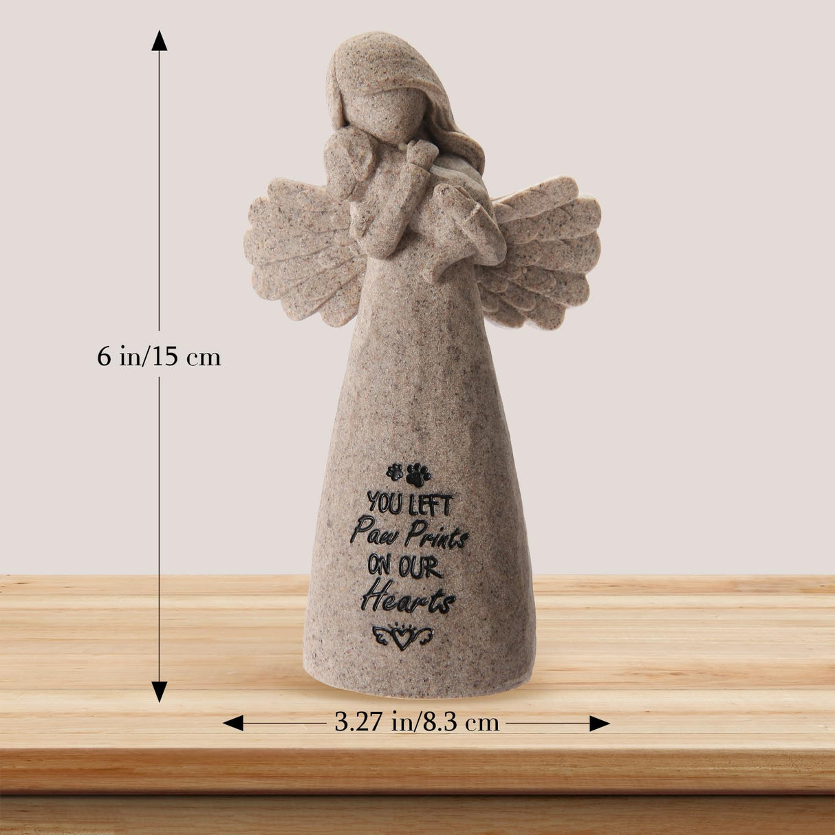 Miugwp Pet Memorial Gifts for Dogs - Dog Bereavement Sympathy Gift, Loss of Dog Remembrance Keepsake with “You Left Paw Prints on Our Hearts”,Ideal for Rainbow Bridge & Pet Loss Memorial(Granite) Miugwp