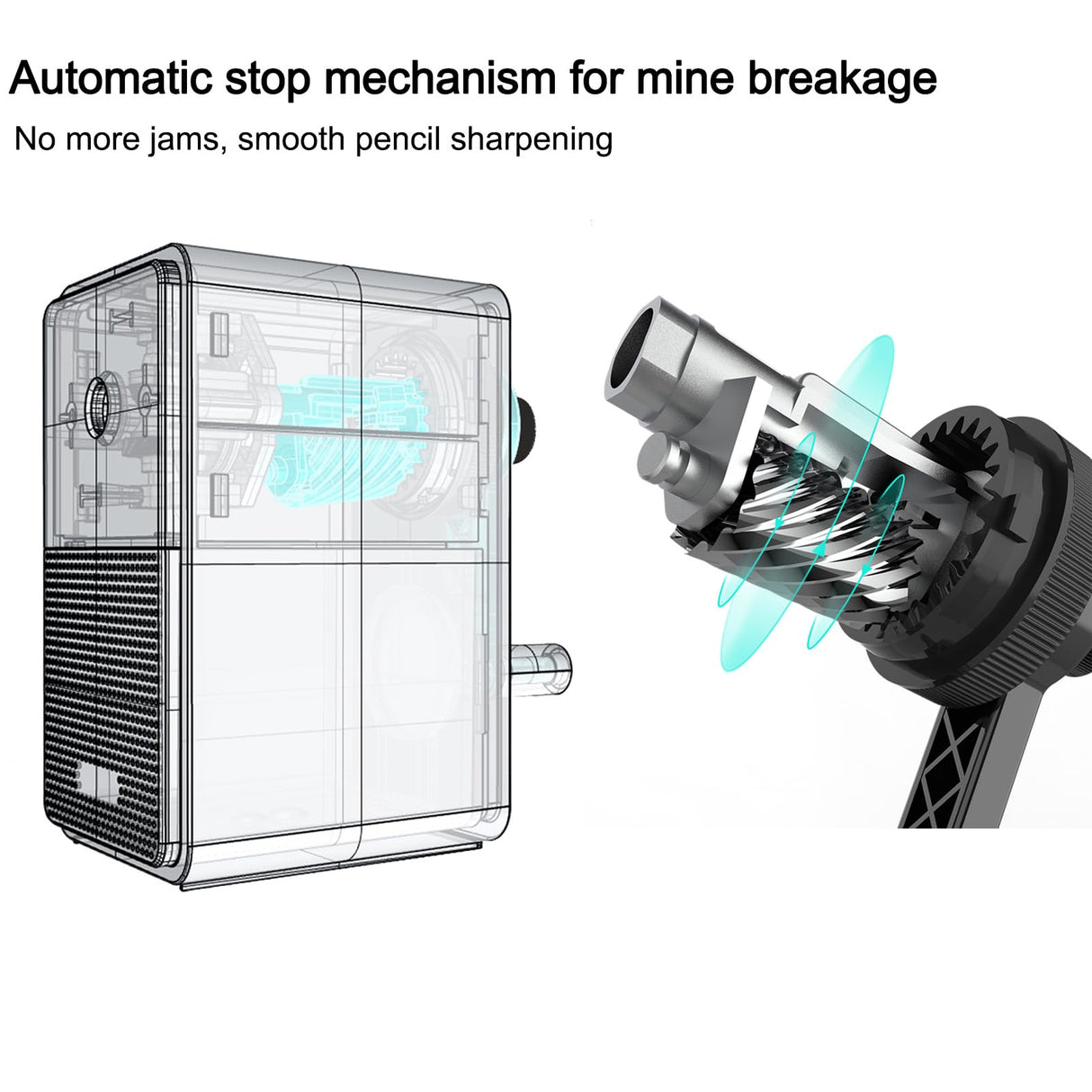 deli Hand Crank Manual Pencil Sharpener 5th Gear Portable Pencil Sharpener Kids Hand Pencil Sharpeners for 6.9-8 mm Pencils (Charcoal) deli