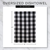 DII Home Sweet Farmhouse Kitchen Collection, Dishtowel Set, 18x28, Black, 4 Count DII