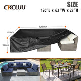 CKCLUU Patio Furniture Set Cover Outdoor Sectional Sofa Set Covers Outdoor Table and Chair Set Covers Water Resistant Large 315cm L x 160 cm W x 74 cm H CKCLUU