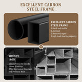 AYJOIR Heavy Duty Triple Bunk Bed, Twin Over Twin Over Twin Metal Bunkbeds with Ladder, Family-Friendly for All Ages, Bedroom, No Box Spring Needed, Easy Assembly, Black AYJOIR