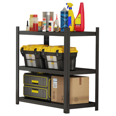 32" W Garage Shelving, 1500LBS Garage Storage Shelves Heavy Duty Industrial Shelving Unit, 3 Tier Adjustable Metal Shelving for Basement, Shop, Warehouse, 32" W x 16" D x 32" H