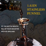 PONPUR Whiskey Globe Decanter, Gifts for Men Dad Father's Day, Anniversary Birthday Gift for Him Husband Boyfriend Grandpa, Unique Housewarming Presents Whisky Bourbon Decanter, 1000ml PONPUR