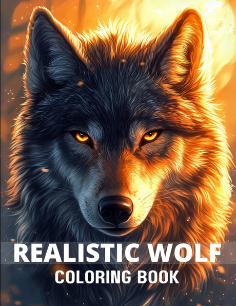 Realistic Wolf Coloring Book: 60 Greyscale Pages with Beautiful Images of Wild Wolves for Stress Relief and Deep Relaxation for Adults Majosta