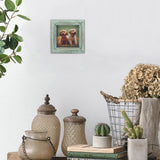 CVHOMEDECO. 4x4 Picture Frame Made of Solid Wood High Definition Glass Rustic Vintage Designs Small Photo Frame for Tabletop Display and Wall Mounting, Distress Teal CVHOMEDECO.
