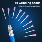 YON.SOU. 18Pcs Pencil Die Grinder Air Tool 1/8" Pneumatic Engraving Pen 70,000 RPM Air Micro Pencil Grinder Kit YON.SOU.