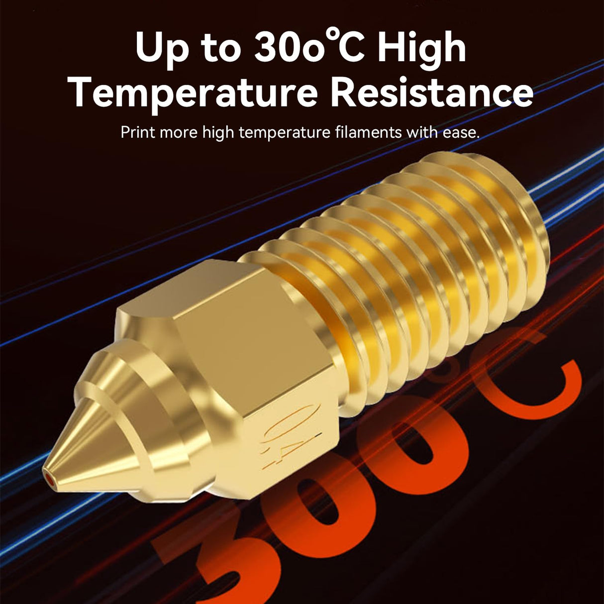 Creality Official Ender 3 V3 SE Nozzle, 5 Pcs 0.4mm High Speed M6 Extruder Nozzles, 3D Printer Brass High Temperature Wear Resistant Nozzle for Ender 5 S1, Ender 7 Creality