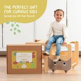 OmaOmaOma Kids Wooden Learning Tower - Foldable Toddler Tower for Children - Toddlers Standing Tower & Kitchen Stool Helper for Counter - Convertible Learning Tower w/Step Stool, Desk, Chalkboard OmaOmaOma