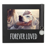 Pearhead Forever Loved Pet Keepsake Picture Frame, Photo Frame for Pet Owners and Dog Lovers, Ideal Memorial Gift for Loss of Dog and Pet Remembrance, Wall Mount And Tabletop Frame, Black Pearhead