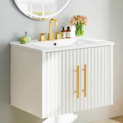 DWVO 24" Bathroom Vanity with Sink, Floating Bathroom Vanities Wall Mounted Bathroom Cabinet