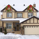 48 Inch Christmas Wreath, Pre Lit Christmas Wreath with 200 Lights, Red Bow, Ornament Balls, Remote Control, 11 Light Modes, Giant Christmas Wreaths Perfect for Garage Porch Roof Fireplace Outdoor colorspec