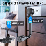 Tera Electric Vehicle Charger Portable: Level 2 & 1 J1772 16A 8A 110V 240V ETL NEMA 6-20 Plug Indoor & Outdoor EV Charging Station with NEMA 5-15 Adapter Cord 23FT Cable B08 Tera