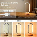 LONRISWAY Modern Desk lamp LED Wood Table Lamp, Bedroom Bedside Night Light, Dimmable Led Lighting, Creative Home Decor, Unique House warmging Gift LONRISWAY