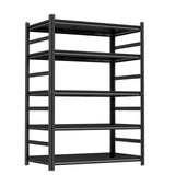 47" W Garage Shelving 3000LBS Storage Shelves 5 Tier Adjustable Metal Shelving Unit Garage Storage Shelves Heavy Duty for Basement, Warehouse, Commercial Black PRESTELION