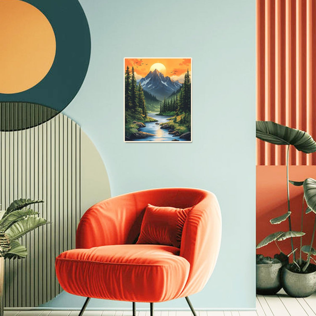 Mountain Paint by Numbers Kit for Adults Beginner Sunset Oil Painting Kit Adult Paint by Number Kits on Canvas Landscape DIY Painting for Beginners Art by Numbers for Gifts Home Wall Decor 16x20 Inch obterie