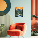 Mountain Paint by Numbers Kit for Adults Beginner Sunset Oil Painting Kit Adult Paint by Number Kits on Canvas Landscape DIY Painting for Beginners Art by Numbers for Gifts Home Wall Decor 16x20 Inch obterie