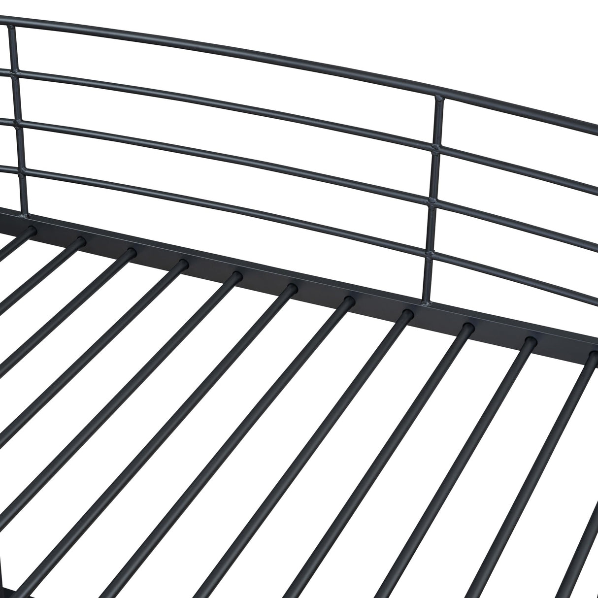 Bellemave Twin Size Loft Bed, Loft Bed with Desk and Bookcase with Metal Frame, Loft Bed with Desk and Storage, Black Bellemave