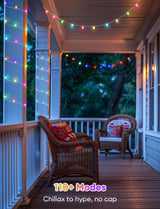 Smart RGB+IC Permanent String Lights Indoor and outdoor 76ft 200 LEDs Music Sync 110+ Scene Modes IP65 Waterproof With Alexa & Google Compatibility For Parties Holidays Everyday Ambiance Christmas PAIFAM