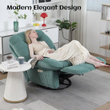 EDWELL Green Power Recliner Chair, Massage Rocker Recliner Chairs for Adults with Heated, Oversized Rocker Swivel Chairs for Living Room, Comfy Nursery Rocking Chairs with USB-C Ports and Side Pocket EDWELL