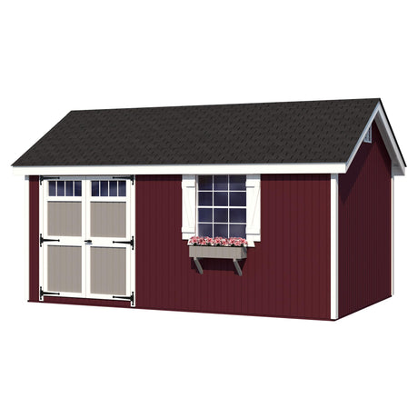 Little Cottage Co. 8x10 Colonial Pinehurst Shed, Wood Do-It-Yourself Precut Kit, Outdoor Storage for Backyard, Garden, Lawn Little Cottage Co.