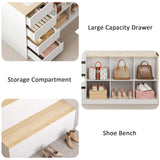 ZORPLIX Display Stand, Closet Island with Drawers, Wardrobe Armoire Island, Bedroom Island with Shoe Bench and Storage Compartment, Island Dresser for Closet, Clothing Store ZORPLIX