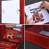 Pet Memorial Shadow Box Sympathy Gift Wooden Cat Dog Memorial Keepsake Box KINGNOW