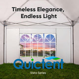 Quictent 10x20 ft Pop up Canopy with Sidewalls Easy up Canopy Tent Instant Shelter with Windows for Outdoor Event Party Quictent