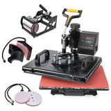 Slendor 5 in 1 Heat Press Machine 12x15 inch 360-Degree Swing Away Digital T Shirt Pressing Machine Multifunction Heat Transfer Sublimation Combo for T Shirts Mugs Hat Plate Cap Slendor