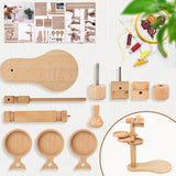 Embroidery Hoop Stand, Rotated Wooden Embroidery Holder Adjustable Rotatable Cross Stitch Stand for Embroidery Sewing Needlework Projects (Embroidery Hoop Not Included) Gosknor