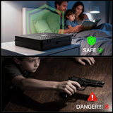 NIANPU Gun Safe Alternative,Portable Gun Case Handgun Lock Box Quick Access Pistol Safe Small Handgun Storage with TSA Padlock,Instant Access Gun Box for Bedside and Car (With Brand Logo, 1) NIANPU