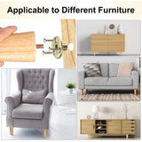 Maitys 4 Inch Round Solid Furniture Legs Furniture Wooden Replacement Chair Feet Dresser Sofa Couch Legs Table Cabinet Footstool DIY Projects for Home(Wood,8 Pcs) Maitys