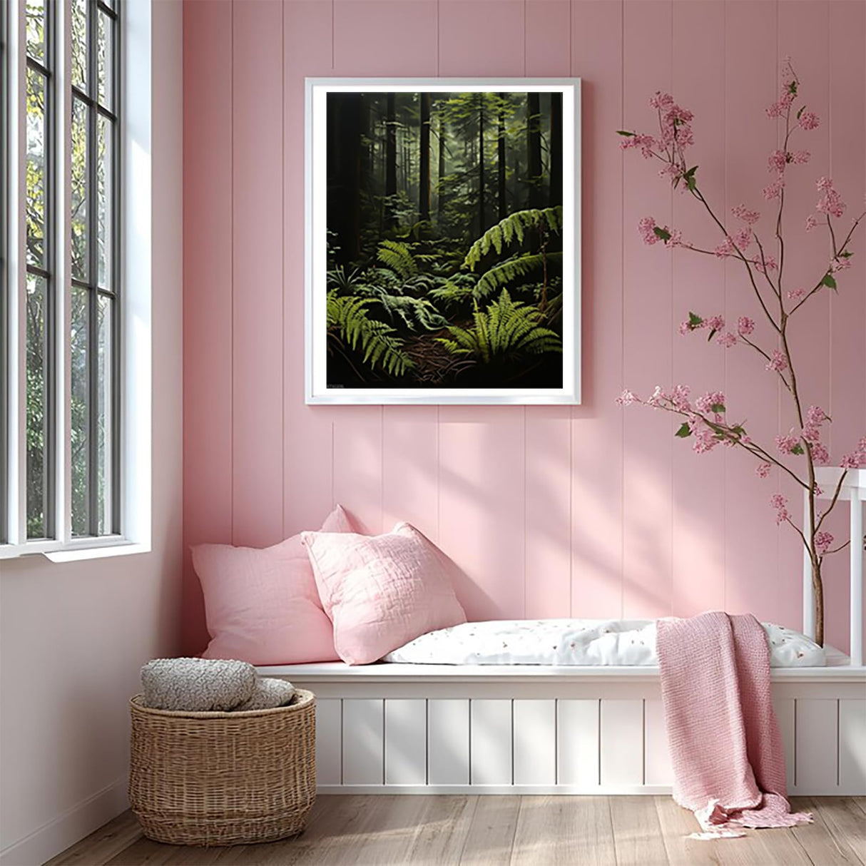 XTXGERL Paint by Number, Redwood Forest Ferns, Adult Crafts Adults Paint by Number Kits, Room Decor Gift for Birthday Festival (16x20 inch, No Frame) XTXGERL